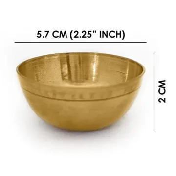 SATVIK 6 Piece Brass Bowl Set for Pujan and Celebration