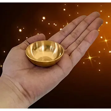 SATVIK 6 Piece Brass Bowl Set for Pujan and Celebration