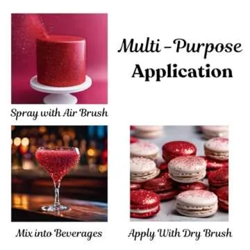 BULK-(10g) Red Edible Glitter For Drinks, Red Sprinkles For Cake Decorating, Cocktails, Red Luster Dust Edible Glitter For Cakes, Edible Cake Decorations 100% Food Safe, Vegan, Gluten Free.