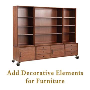 JGJC Antique Brass Casters Set, Heavy Duty Vintage Wheels