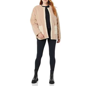 Stylish Daily Ritual Quilted Liner in Taupe - Plus Size