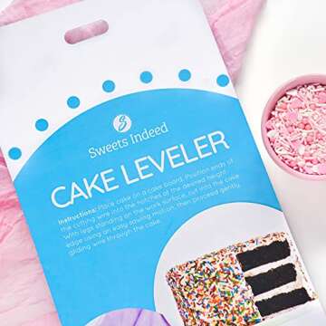 Sweets Indeed - Small Cake Leveler - 2 pack - 10 inches or less - Cake Decorating - Baking Tools - Leveling - Torting - 12 x 6.25-Inch (2 pack)