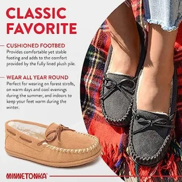 Minnetonka Faux Fur Slippers for Women, Stylish Comfort