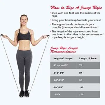 Te-Rich Weighted Jump Rope with LCD Counter for All Ages