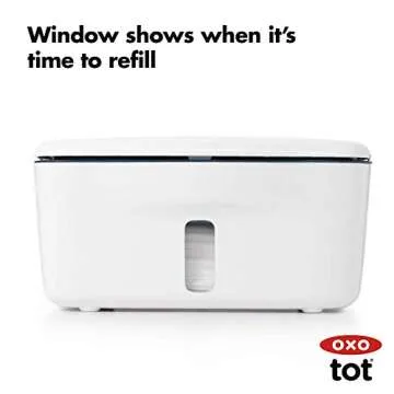 OXO Tot Perfect Pull Wipes Dispenser, Navy, 1 Count (Pack of 1)