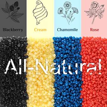 PURECLEAN Waxing kit, Hair Removal Home Wax Warmer, Hard Wax Kit with 4 Formula Hard Wax Beads for Full Body, Legs, Face, Eyebrows, Bikini Women Men At Home Waxing