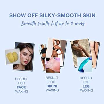 PURECLEAN Waxing kit, Hair Removal Home Wax Warmer, Hard Wax Kit with 4 Formula Hard Wax Beads for Full Body, Legs, Face, Eyebrows, Bikini Women Men At Home Waxing