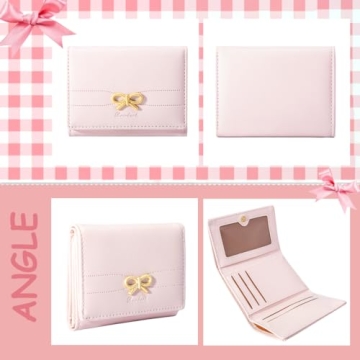 Sunwel Cute Bow Small Wallet for Women - Pink