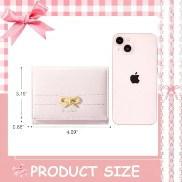 Sunwel Cute Bow Small Wallet for Women - Pink