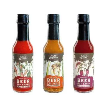 Beer-infused Hot Sauce 3-pack for BBQ and Grilling
