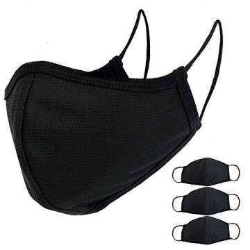 EnerPlex Comfortable 3-Ply Reusable Face Mask - Black