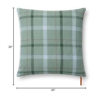 Chris Loves Julia x Loloi Ralph Collection PCJ0011 Green / Multi 18'' x 18'' Pillow