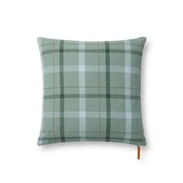 Ralph Collection 18x18 Green Plaid Pillow by Chris Loves Julia x Loloi