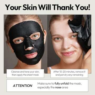 LAPCOS Charcoal Sheet Mask for Clear, Youthful Skin