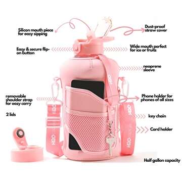 H2O Capsule - 2.2L Water Bottle with Storage Sleeve