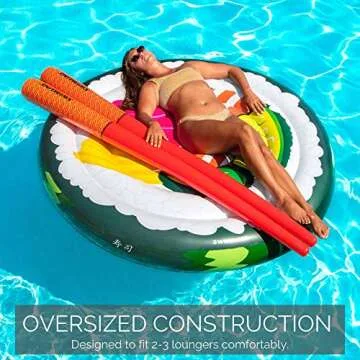 Swimline Sushi Floating Island with Doodle Chopsticks Set