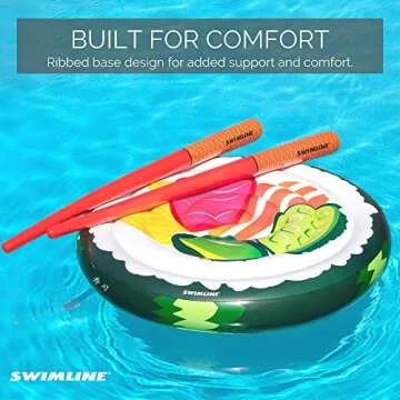 Swimline Sushi Floating Island with Doodle Chopsticks Set