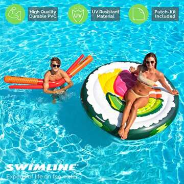 Swimline Sushi Floating Island with Doodle Chopsticks Set