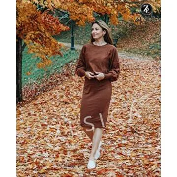 Shop ZESICA Women's Casual Two Piece Outfits Brown