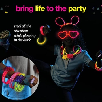 500 Glow Sticks Party Pack - Ultra Bright Party Supplies