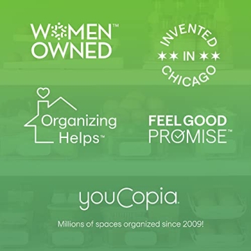 YouCopia Clear Rolling Refrigerator Organizer Bin with Handles