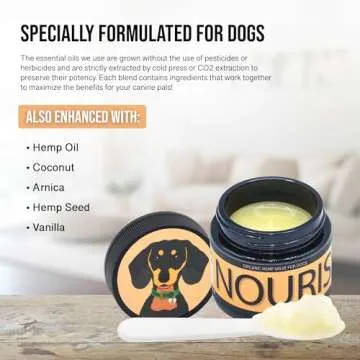 Hemp Dog Health - Nourish - Hemp Salve - Dog Paw & Nose Balm - Moisturizer for Allergies & Inflammation - Dryness Relief & Natural Paw Soother to Protect Your Dog’s Skin