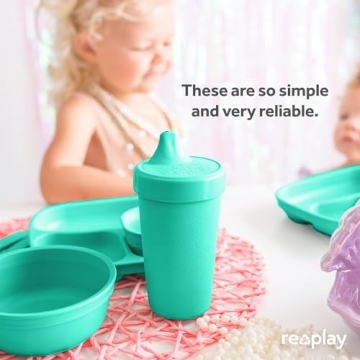 Re-Play USA 10 Oz. Sippy Cups Leak Proof Durable Eco-Friendly