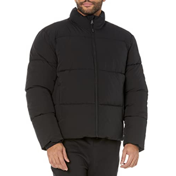 Amazon Essentials Men's Mock Neck Heavyweight Puffer Coat (Available in Big & Tall), Black, X-Small
