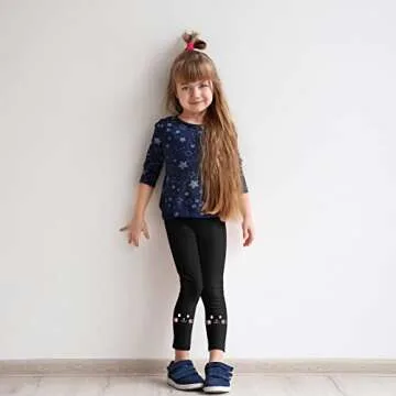 Resinta Girls Fleece Lined Leggings Cotton Kitty Print Thermal Pants Thick Warm Tights Winter Clothes for Kids