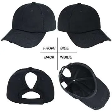 Stylish Eohak Ponytail Baseball Hat for Women