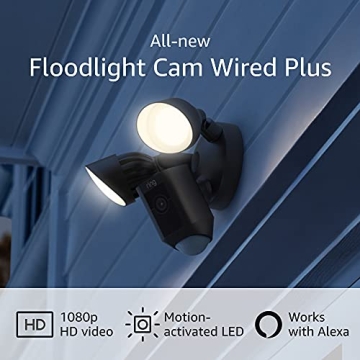 Ring Floodlight Cam Wired Plus with 1080p HD Video