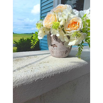 Lucky Winner Distressed Cement Planter for Home Garden Decor