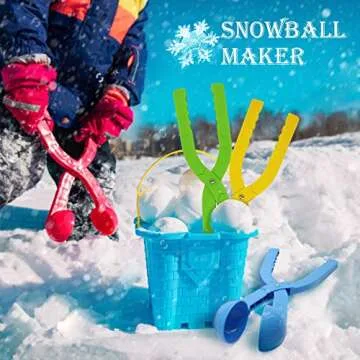 Snow Toys, Snowball Maker 4 Pack Snow Ball Shaper Molds Toys for Kids Snow Ball Fights Tool Kids Win...