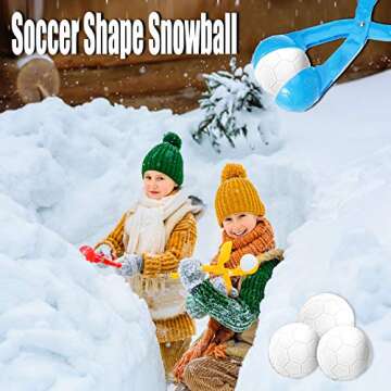 Snow Toys, Snowball Maker 4 Pack Snow Ball Shaper Molds Toys for Kids Snow Ball Fights Tool Kids Winter Toys Snow Ball Clip Snow Games for Kids Outdoor