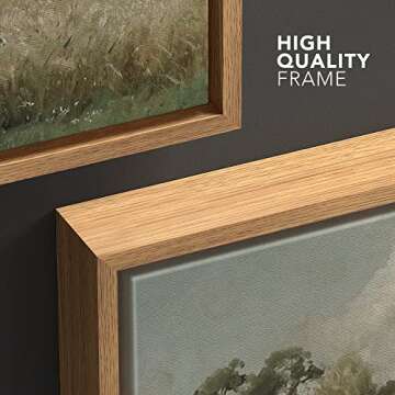 Framed Vintage Countryside Canvas Art for Home Decor