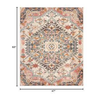 Well Woven Adeline Bohemian Vintage Medallion Soft Blush Multicolor (7'10" x 9'10") Area Rug