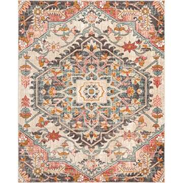 Bohemian Vintage Medallion Area Rug for Home Decor