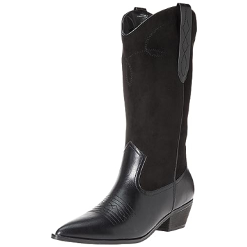 The Drop Women's Ace Midshaft Western Boot, Black, 7