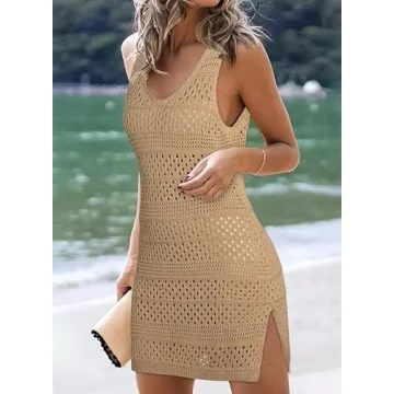 Dokotoo Stylish Crochet Swim Cover-Up for Summer