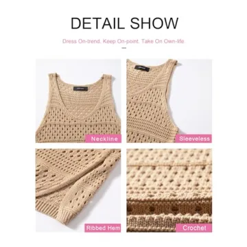 Dokotoo Stylish Crochet Swim Cover-Up for Summer