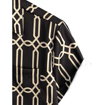 VATPAVE Mens Hawaiian Flamingo Shirts Casual Tropical Short Sleeve Button Down Shirt Summer Beach Shirts Large Black Tiger Print