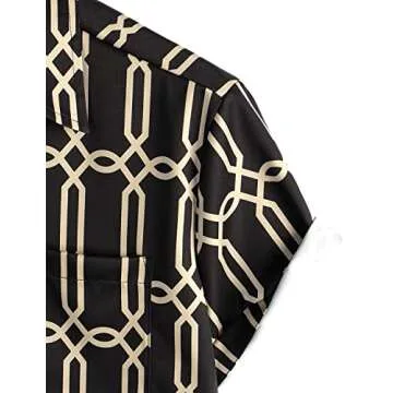 VATPAVE Mens Hawaiian Flamingo Shirts Casual Tropical Short Sleeve Button Down Shirt Summer Beach Shirts Large Black Tiger Print