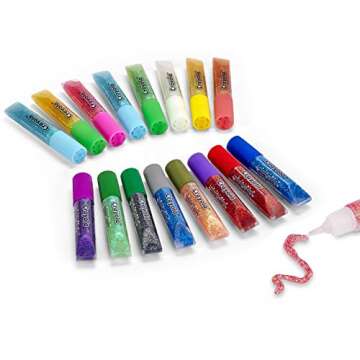 Crayola Glitter Glue Pens - 16 Washable Colors for Kids Art