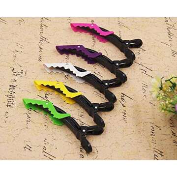 F-BBKO 10pcs Alligator Hair Clips - Hair Clips for Women Thick hair,Hair Clips For Styling, Hair Styling Clips, Aligator Clips, Salon Hair Clips, Plastic Hair Clips, Gator Clips