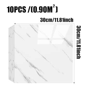 Chejiaye Shower Wall Panels Peel and Stick,Marble Wall Panels for Interior Wall Decor,Backsplash Til...