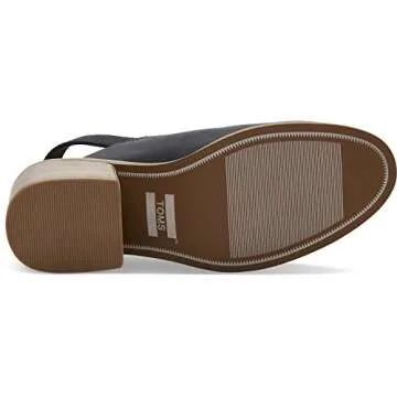 TOMS Leila Slingback Booties Women's Size 12 Black Leather