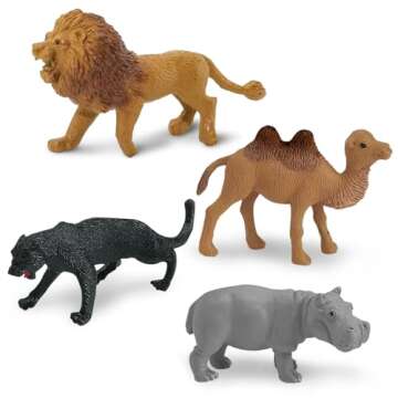 Safari Wild TOOB - 12 Mini Animal Figurines
