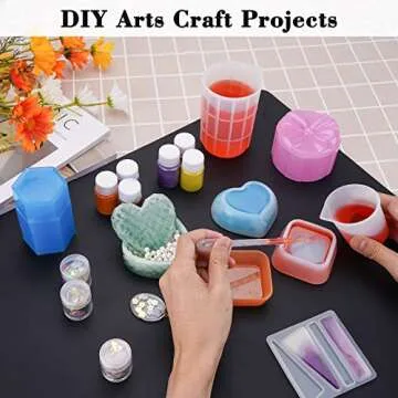 Gartful Extra Large Silicone Mat for Craft, 31.5" x 23.6" x 0.07" Silicone Craft Sheet Jewelry Casting Mold, Countertop Mat, Counter Table Protector, Multipurpose Mat, Heat Resistant Placemat, Black