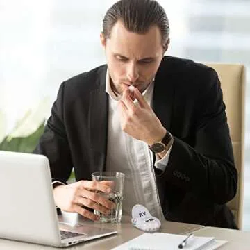 6 Pack Pill Organizer Pocket Small Case Holder Am Pm Pill Case Portable Two Compartment Round Travel 2 Times a Day for Vitamin Medication Supplement(Clear)