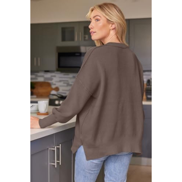 LILLUSORY Women's Oversized Batwing Sweater 2024